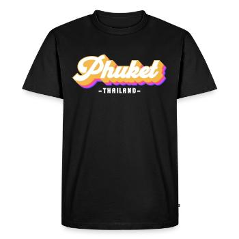 Vintage Holiday Trip Thaïlande Phuket - T-shirt Premium bio Homme - noir - Devant - Nico (187cm)