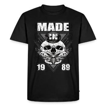 Fabriqué en 1989 Vintage Retro Limited Edition - T-shirt Premium bio Homme - noir - Devant - Nico (187cm)