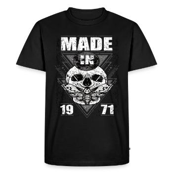 Fabriqué en 1971 Vintage Retro Limited Edition - T-shirt Premium bio Homme - noir - Devant - Nico (187cm)