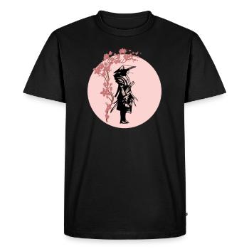 Samurai I Japanese Tattoo Manga Anime Mask for - Men's Premium Organic T-Shirt - black - Front - Nico (187cm)