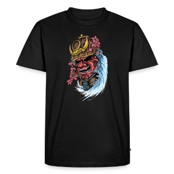 Samurai Mask I Japanese Tattoo Manga Anime for - Men's Premium Organic T-Shirt - black - Front - Nico (187cm)