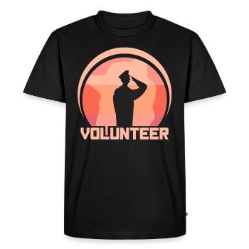 Bénévolat bénévole - T-shirt Premium bio Homme - noir - Devant - Nico (187cm)