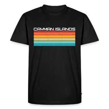 Vintage Holiday Trip Caraïbes Îles Caïmans - T-shirt Premium bio Homme - noir - Devant - Nico (187cm)