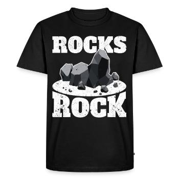 Funny Rock Hunting Geologist Rock Hunter - Men's Premium Organic T-Shirt - black - Front - Nico (187cm)