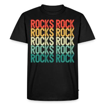 Funny Rock Hunting Geologist Rock Hunter - Men's Premium Organic T-Shirt - black - Front - Nico (187cm)