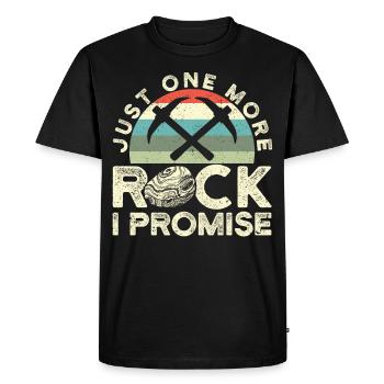 Drôle de chasse aux rochers Géologue Chasseur de roches - T-shirt Premium bio Homme - noir - Devant - Nico (187cm)