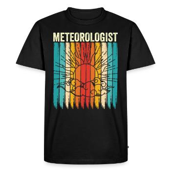 Météorologue Profession Météorologie Prévisions météorologiques - T-shirt Premium bio Homme - noir - Devant - Nico (187cm)