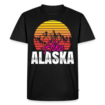 Randonnées en Alaska Randonneurs Randonnée Randonnée Randonnée - T-shirt Premium bio Homme - noir - Devant - Nico (187cm)