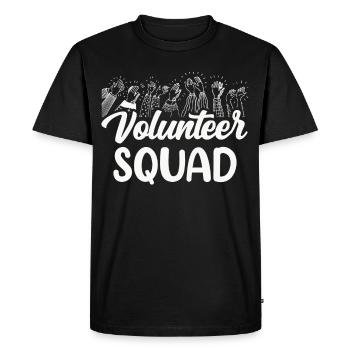 Bénévole de l’équipe de bénévoles - T-shirt Premium bio Homme - noir - Devant - Nico (187cm)