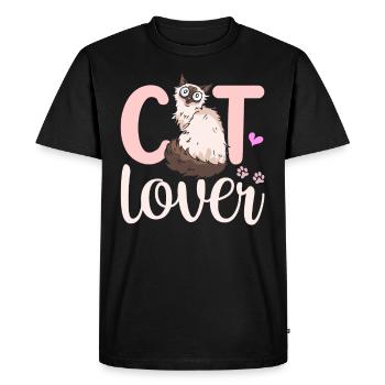 Cat Lovers Cat Cute Cats Pet - Men's Premium Organic T-Shirt - black - Front - Nico (187cm)
