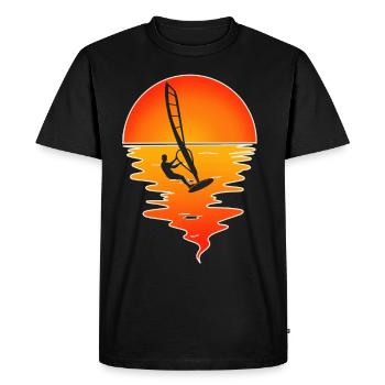 Planche à voile Windsurf Windsurf - T-shirt Premium bio Homme - noir - Devant - Nico (187cm)