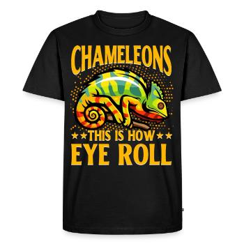 Caméléons c’est ainsi que Eye Roll - T-shirt Premium bio Homme - noir - Devant - Nico (187cm)