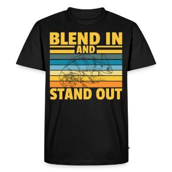 Se fondre et se démarquer - T-shirt Premium bio Homme - noir - Devant - Nico (187cm)