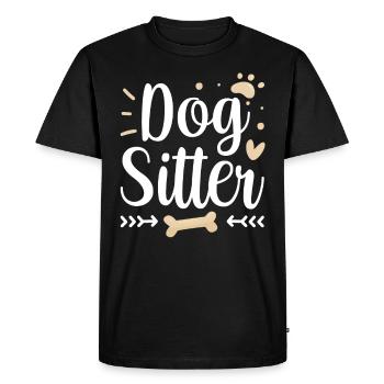 Dog Sitter Dog Sitting Dog Sitting Dog - T-shirt Premium bio Homme - noir - Devant - Nico (187cm)