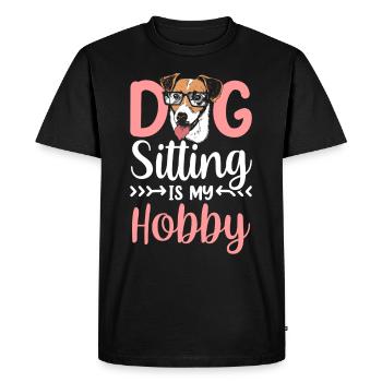 Dog sitting is my hobby Sitter Dog Sitting - Men's Premium Organic T-Shirt - black - Front - Nico (187cm)