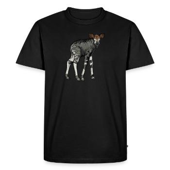 Okapi I Girafe de la forêt tropicale pour - T-shirt Premium bio Homme - noir - Devant - Nico (187cm)