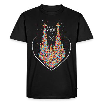 Cathédrale de Cologne Cologne Kölle Colonia Carnaval - T-shirt Premium bio Homme - noir - Devant - Nico (187cm)