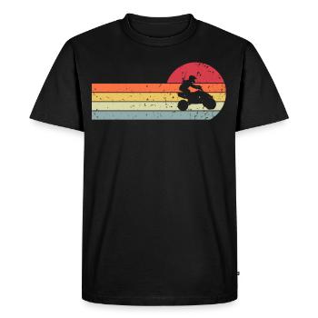 Quad ATV Offroad Quad Rider Vintage Retro - T-shirt Premium bio Homme - noir - Devant - Nico (187cm)
