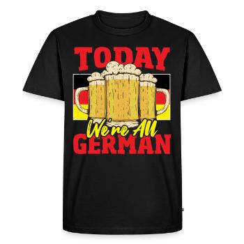 Today we are all German October Beer Festival - Men's Premium Organic T-Shirt - black - Front - Nico (187cm)