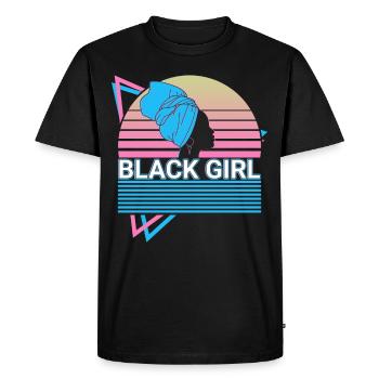 Black Girl Black Story Melanin Schw - T-shirt Premium bio Homme - noir - Devant - Nico (187cm)