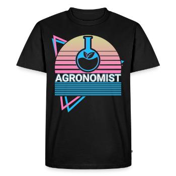 Agronomist Agronomy Retro - Men's Premium Organic T-Shirt - black - Front - Nico (187cm)