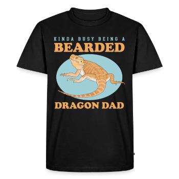 Dragon barbu Papa Barbu Dragon Reptiles Cadeau - T-shirt Premium bio Homme - noir - Devant - Nico (187cm)