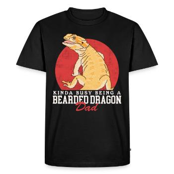 Dragon barbu Papa Reptiles Dragons barbus Cadeau - T-shirt Premium bio Homme - noir - Devant - Nico (187cm)