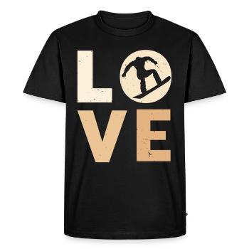 Sandboard Love Boardsport Sable Dune Sandboarding - T-shirt Premium bio Homme - noir - Devant - Nico (187cm)