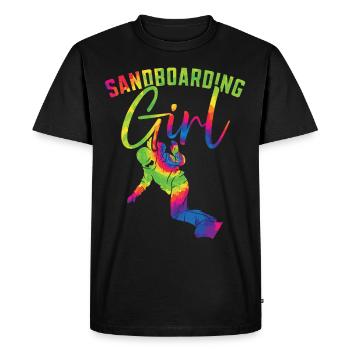 SanboardIng Girl Boardsport Sand Dune Sandboard - T-shirt Premium bio Homme - noir - Devant - Nico (187cm)