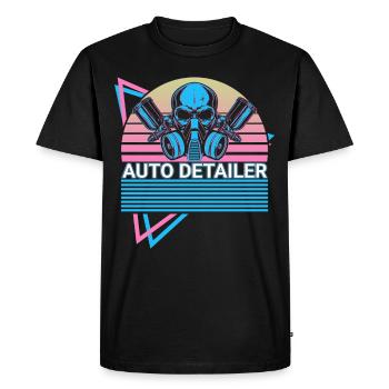 Détaillant automatique Détail automatique Détails automatiques Rétro - T-shirt Premium bio Homme - noir - Devant - Nico (187cm)