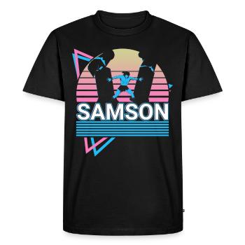 Samson Israelite Warrior Ancient Israelites - Men's Premium Organic T-Shirt - black - Front - Nico (187cm)