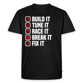 Muscel Car V8 Turbocompresseur Tuning Voiture de course - T-shirt Premium bio Homme - noir - Devant - Nico (187cm)