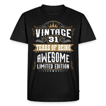 31 Years Of Being Awesome 31 Birthday 31 Years - Men's Premium Organic T-Shirt - black - Front - Nico (187cm)