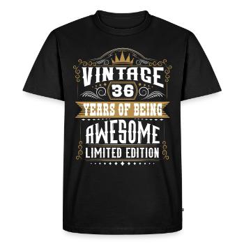 36 Years Of Being Awesome 36 Birthday 36 Years - Men's Premium Organic T-Shirt - black - Front - Nico (187cm)
