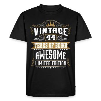 44 Years Of Being Awesome 44 Birthday 44 Years - Men's Premium Organic T-Shirt - black - Front - Nico (187cm)