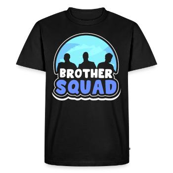 Frère Équipe Ami Frères Amitié - T-shirt Premium bio Homme - noir - Devant - Nico (187cm)