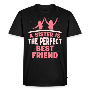 A sister is the perfect best friend team - Men's Premium Organic T-Shirt - black - Front - Nico (187cm)