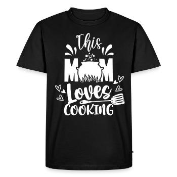 Cette mère adore cuisiner chef maman cuisinière - T-shirt Premium bio Homme - noir - Devant - Nico (187cm)