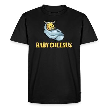 Jésus-Christ Fromage Église Christianisme Religion - T-shirt Premium bio Homme - noir - Devant - Nico (187cm)
