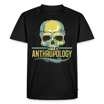 Professeur d’anthropologie Science Anthropologue - T-shirt Premium bio Homme - noir - Devant - Nico (187cm)