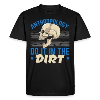 Anthropologie Anthropologue travaillant dans la saleté - T-shirt Premium bio Homme - noir - Devant - Nico (187cm)