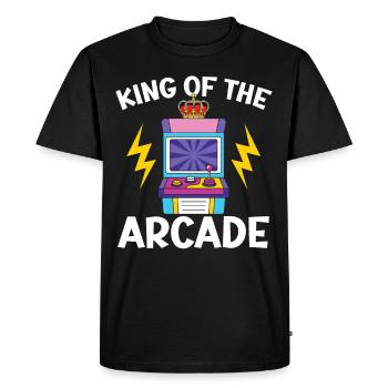 King Of The Arcade Games Video Game Games Gamer - Men's Premium Organic T-Shirt - black - Front - Nico (187cm)