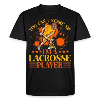 tu ne peux pas me faire peur Je suis un joueur de crosse - T-shirt Premium bio Homme - noir - Devant - Nico (187cm)