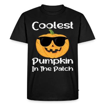 Citrouille la plus cool du patch - T-shirt Premium bio Homme - noir - Devant - Nico (187cm)