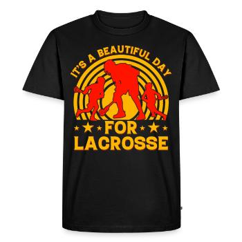 C’est une belle journée pour la crosse - T-shirt Premium bio Homme - noir - Devant - Nico (187cm)