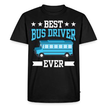 Meilleur chauffeur de bus de tous les temps Bus Travel Coach - T-shirt Premium bio Homme - noir - Devant - Nico (187cm)