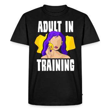 Adult In Education Adult Birthday - Men's Premium Organic T-Shirt - black - Front - Nico (187cm)