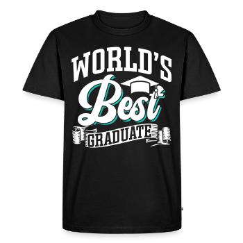World's Best Graduate Graduation Party Graduates - Men's Premium Organic T-Shirt - black - Front - Nico (187cm)