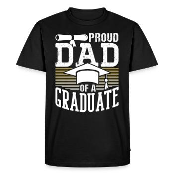 Proud Father of a Graduate Degree - Men's Premium Organic T-Shirt - black - Front - Nico (187cm)