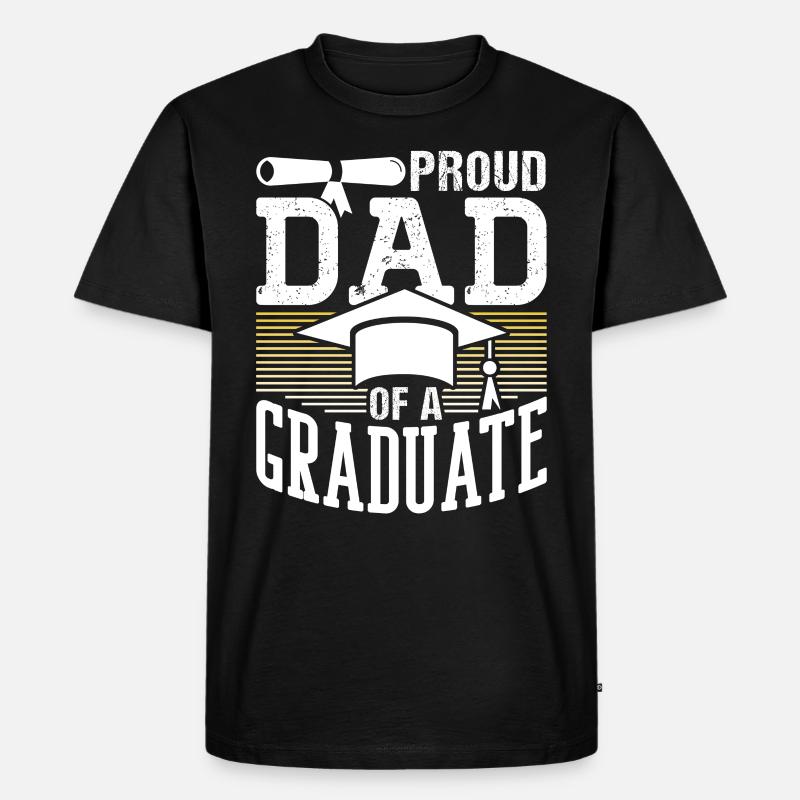 Stolzer Vater Eines Absolventen Abschluss - Männer Premium Bio T-Shirt - Schwarz